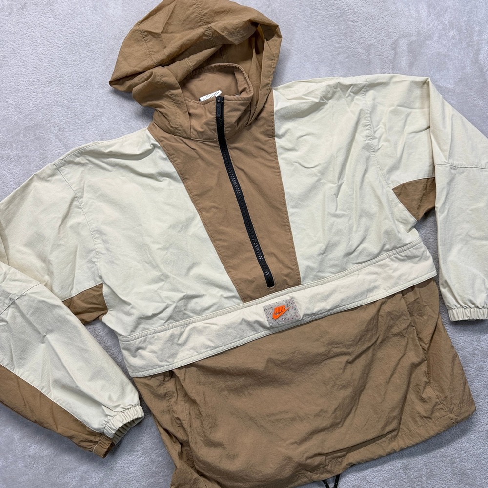 Nike Jacket Women XS Revolution Sports Utility 1/2 Zip Anorak Color Block Hooded